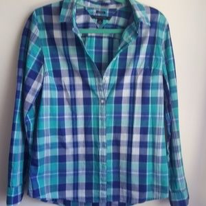 Plaid Tommy Hilfiger button down, medium